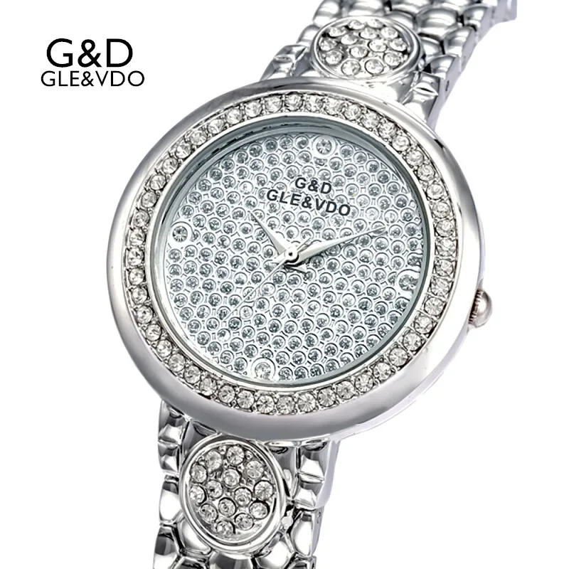 2017 G&D GLE&VDO Womens Quartz Watches Silver Luxury Womem's Bracelet Watches Ladies Dress Watch Stainless Steel reloj mujer
2017 G&D GLE&VDO Womens Quartz Watches Silver Luxury Womem's Bracelet Watches Ladies Dress Watch Stainless Steel reloj mujer