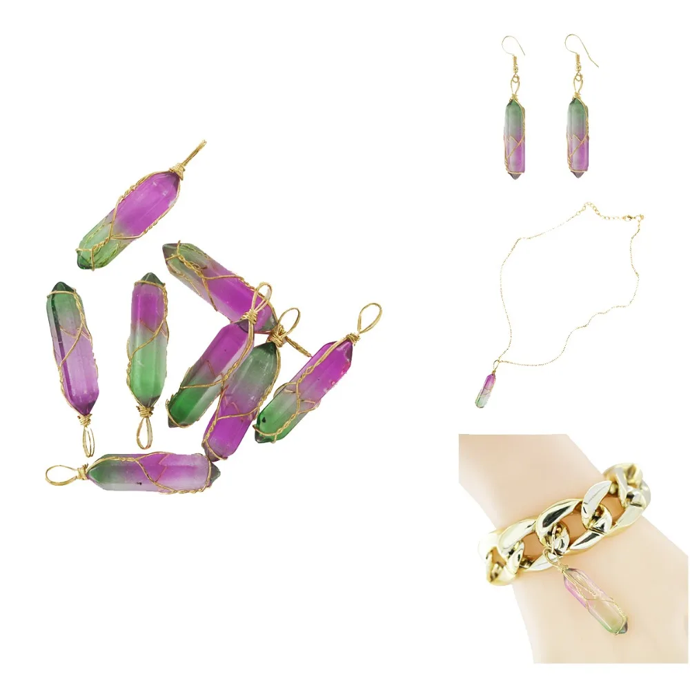 Natural Stone Handwork Wrap Iron Wire Bullet White Crystal Plating Colored Drop Dangle Fashion Jewelry Bijoux For Women
Natural Stone Handwork Wrap Iron Wire Bullet White Crystal Plating Colored Drop Dangle Fashion Jewelry Bijoux For Women