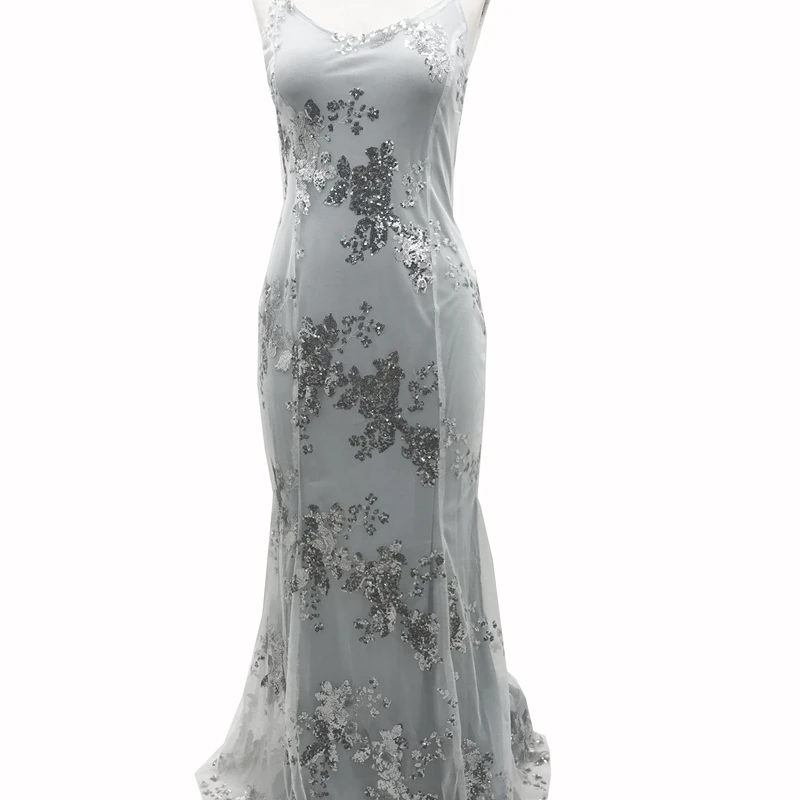 Lady Formal Sequin Bridesmaid Long Party Dress