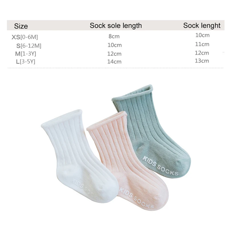 3 Pairs Anti-slip Newborn Baby Tube Socks Toddler Socks Spring Autumn Soft Ribbed Baby Infant Cotton Baby Clothes
3 Pairs Anti-slip Newborn Baby Tube Socks Toddler Socks Spring Autumn Soft Ribbed Baby Infant Cotton Baby Clothes