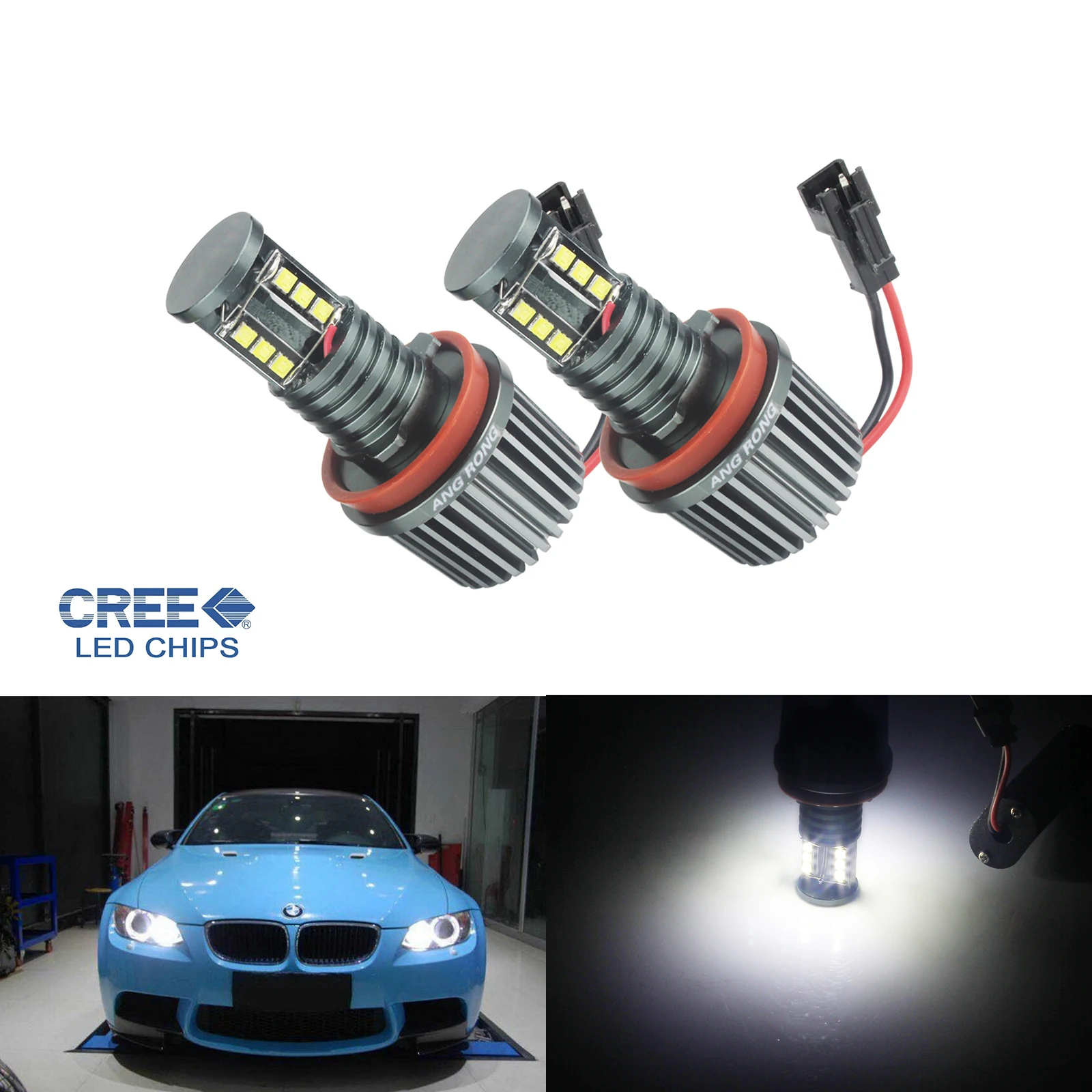 ANGRONG 2pcs LED Angel Eyes H8 60W Halo Light Canbus For BMW E60 E61 E90 E91 E63 E64 LCI E89
ANGRONG 2pcs LED Angel Eyes H8 60W Halo Light Canbus For BMW E60 E61 E90 E91 E63 E64 LCI E89