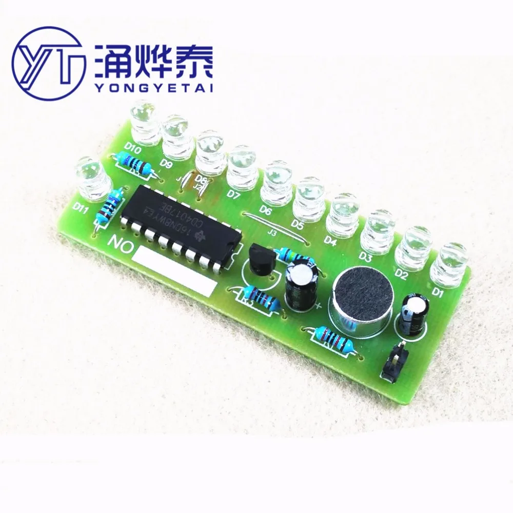 YYT Voice-activated LED water light kit CD4017 Lantern control fun electronic production teaching training parts DIY
YYT Voice-activated LED water light kit CD4017 Lantern control fun electronic production teaching training parts DIY