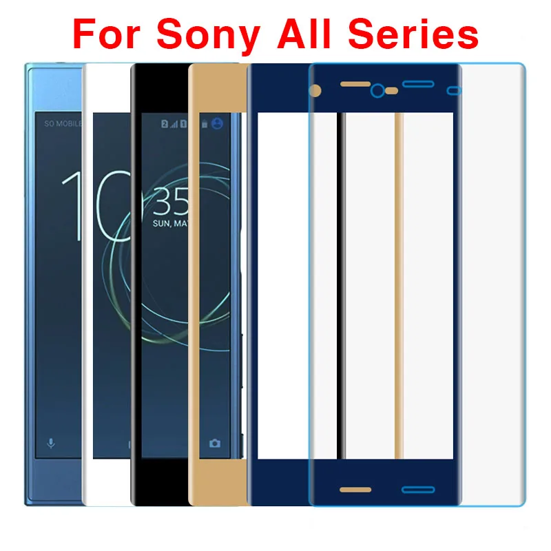 Закаленное стекло Защита экрана для Sony Xperia X Compact Xz S Premium Xa Xa1 Ultra Plus пленка 9H 3D
