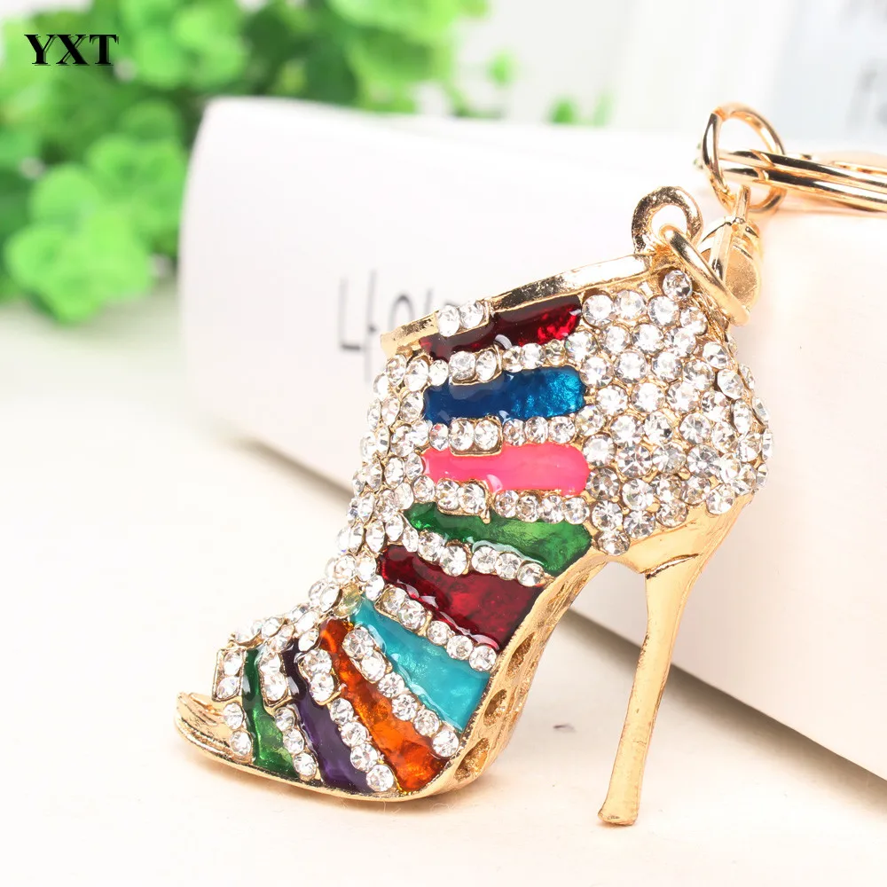 Fashion Shoe High Heel Multicolour Charm Pendant Crystal Purse Bag Keyring Key Chain Women Jewelry Birthday Party Gift
Fashion Shoe High Heel Multicolour Charm Pendant Crystal Purse Bag Keyring Key Chain Women Jewelry Birthday Party Gift