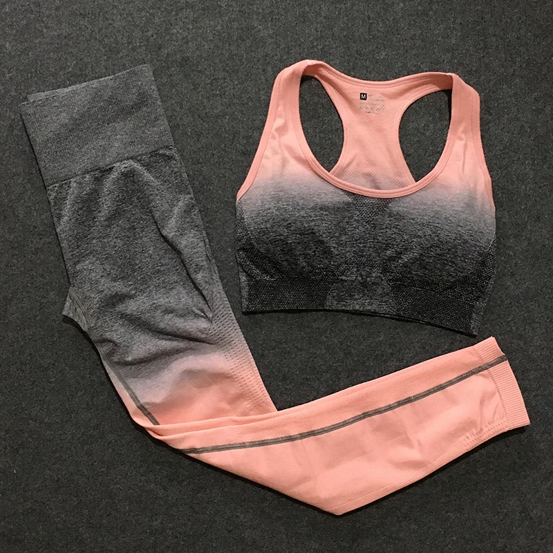 2 Piece ombre gym set yoga sets women gym clothes sports bra and leggings woman gym sportswear female fitness clothing suit
2 Piece ombre gym set yoga sets women gym clothes sports bra and leggings woman gym sportswear female fitness clothing suit