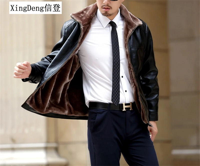 XingDeng PU Leather Brand Business Jackets Men Zipper Loose Casual fashion overcoats Winter warm Male clothes plus 4XL
XingDeng PU Leather Brand Business Jackets Men Zipper Loose Casual fashion overcoats Winter warm Male clothes plus 4XL