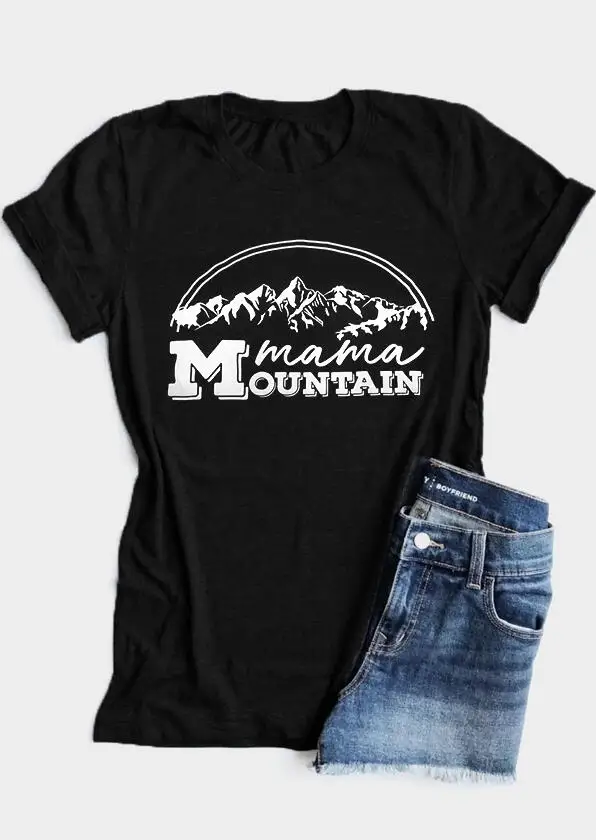 Mama Mountain O-Neck T-Shirt Tee Women short sleeve crewneck tshirt funny graphic tops tees t shirts
Mama Mountain O-Neck T-Shirt Tee Women short sleeve crewneck tshirt funny graphic tops tees t shirts