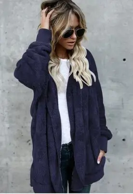 2018 Женское зимнее пальто повседневное с капюшоном длинный рукав теплое толстое