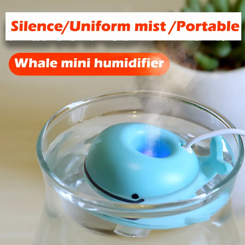 Mini Portable USB Whale Ultrasonic humidifier air purifier mist maker Shaped Humidifier for Home Office Moisture Air
Mini Portable USB Whale Ultrasonic humidifier air purifier mist maker Shaped Humidifier for Home Office Moisture Air