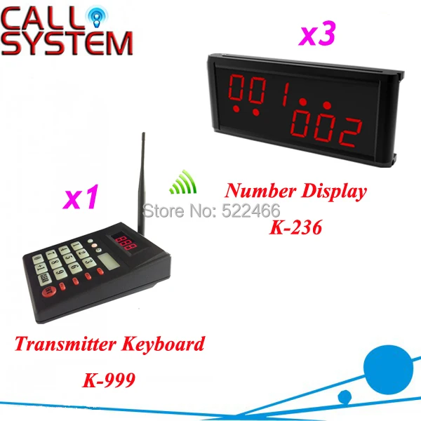 1 transmitter and 3 display Wireless Queue Management System for restaurant cafe
1 transmitter and 3 display Wireless Queue Management System for restaurant cafe