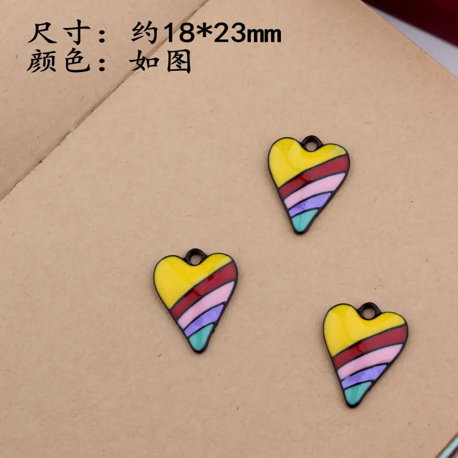 10PCS Classic Charms Metal Multicolor Enamel Rainbow Heart Pendant Charms For Jewelry Making DIY Accessories
10PCS Classic Charms Metal Multicolor Enamel Rainbow Heart Pendant Charms For Jewelry Making DIY Accessories