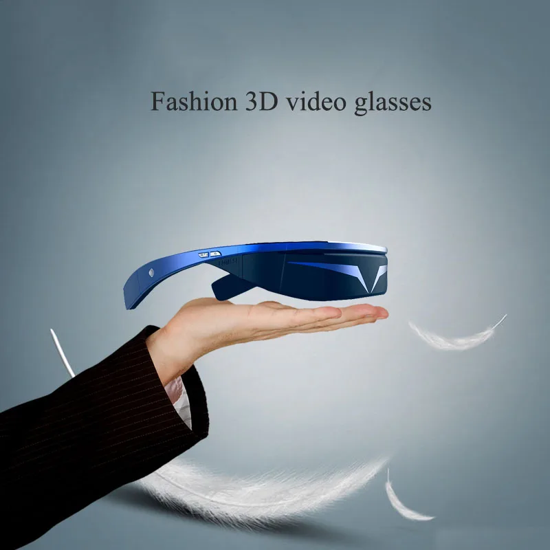 Лучшие смарт очки Full HD 1080P 3D с экраном 98 " Android Wi Fi Bluetooth виртуальные видео для 3d