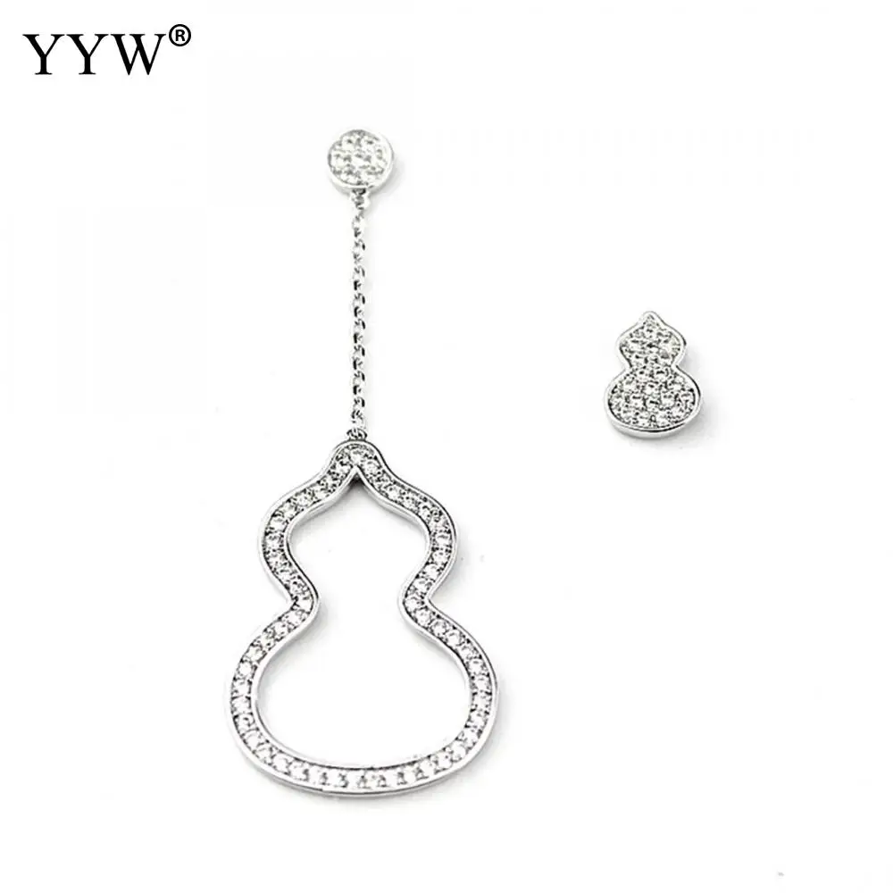 Fashion Charm Crystal Earrings For Women Wedding Party Jewelry Silver Color Gourd Drop Brincos Asymmetric Stud Earrings
Fashion Charm Crystal Earrings For Women Wedding Party Jewelry Silver Color Gourd Drop Brincos Asymmetric Stud Earrings