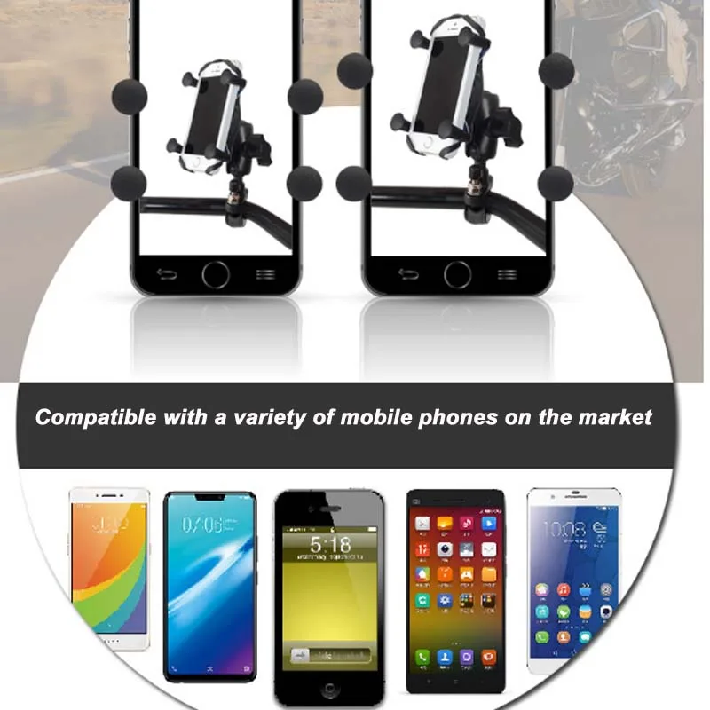 JINSERTA Motorcycle Fork Stem Mount + Double Socket Arm+ X-Grip for Gopro Cell Phone Holder for iphone 7 6s Smartphone for Ram
JINSERTA Motorcycle Fork Stem Mount + Double Socket Arm+ X-Grip for Gopro Cell Phone Holder for iphone 7 6s Smartphone for Ram