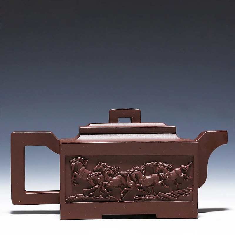 280cc Authentic Yixing Teapot Eight Horses Quartet Pot Master Handmade China Health Care Purple Clay Kung Fu Tea Set Puer Tea
280cc Authentic Yixing Teapot Eight Horses Quartet Pot Master Handmade China Health Care Purple Clay Kung Fu Tea Set Puer Tea
