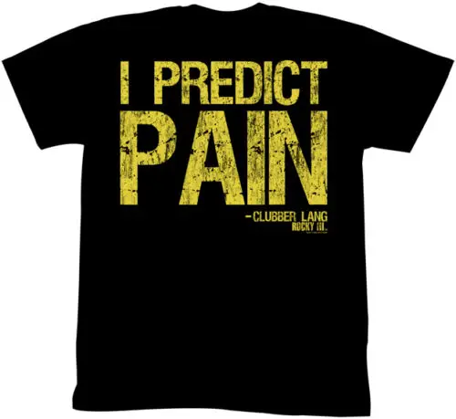 Rocky 3 Clubber Lang I forecast Pain футболка для взрослых классический фильм|Мужские футболки| |