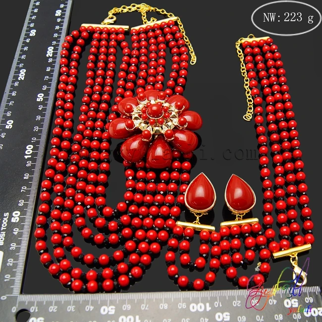 Free shipping beads necklace jewelry set costume wedding jewelry sets ladies gift set jewelry