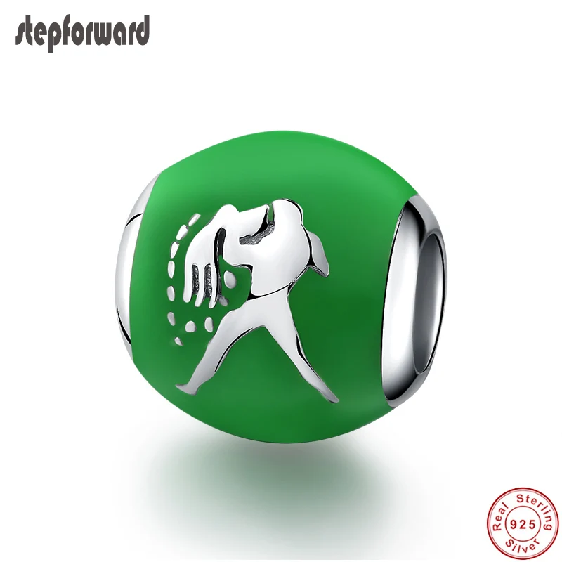 Браслет и ожерелье из серебра 925 пробы с зеленой эмалью, 12 созвездий 
Браслет и ожерелье из серебра 925 пробы с зеленой эмалью, 12 созвездий