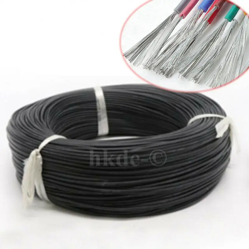 1-20Meters 10AWG-30AWG Flexible Silicone Wire RC Cable Black UL3135 OD 0.8-4mm Tinned Copper Wire
1-20Meters 10AWG-30AWG Flexible Silicone Wire RC Cable Black UL3135 OD 0.8-4mm Tinned Copper Wire