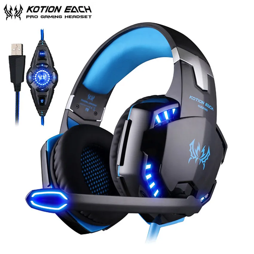 KOTION каждый G2200 игровая гарнитура шлем вибрации USB 7 1 объемный звук стерео с