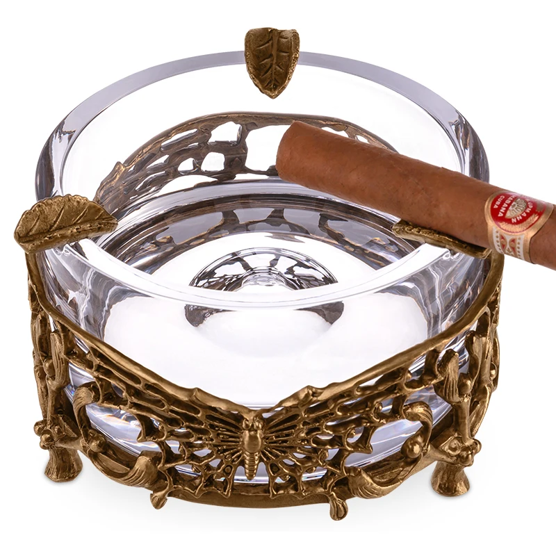 large crystal Cigar ashtray luxurious bronze carving butterfly ashtray CE-0129
large crystal Cigar ashtray luxurious bronze carving butterfly ashtray CE-0129