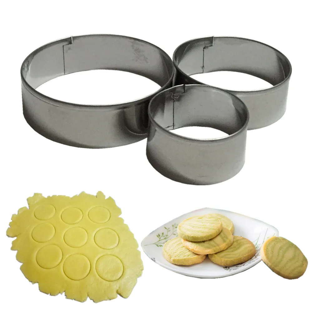 3Pcs Stainless Steel Round Circle Fondant Cutters Cake Mold Cupcake Cookie Mini Baking Tool Cookie Cutter Biscuit Mould
3Pcs Stainless Steel Round Circle Fondant Cutters Cake Mold Cupcake Cookie Mini Baking Tool Cookie Cutter Biscuit Mould