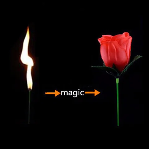 Фонарь-цветок-факел-Роза-огонь, волшебный трюк, появляющийся цветок, профессиональный реквизит для фокусов 82120