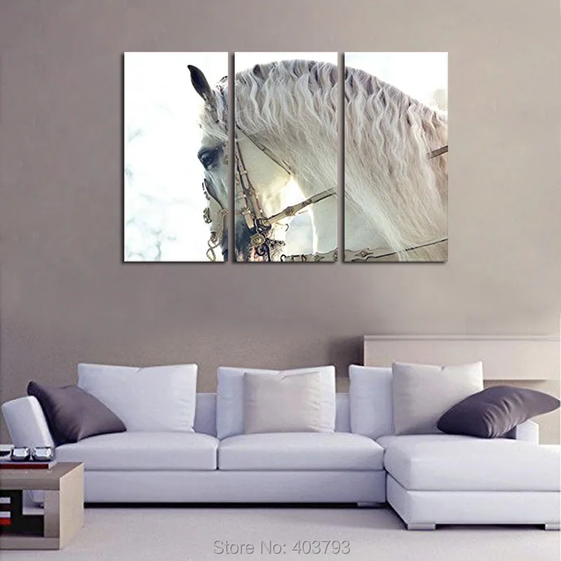 3 Panel Wall Art Beautiful White Horse Painting The Picture Handmade On Canvas Animal Pictures Home Decor
3 Panel Wall Art Beautiful White Horse Painting The Picture Handmade On Canvas Animal Pictures Home Decor