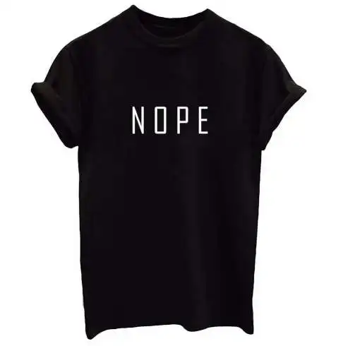 NOPE summer tops tees ladies short t shirt women t-shirt Cotton female tshirt More Size and Colors-B031
NOPE summer tops tees ladies short t shirt women t-shirt Cotton female tshirt More Size and Colors-B031