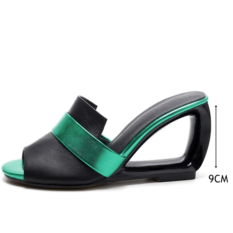 EGONERY Brand Plus Size Genuine Leather Outside Woman Mixed Colors Slippers Summer Slides Sandals Mules Wedges High Heels Shoes
EGONERY Brand Plus Size Genuine Leather Outside Woman Mixed Colors Slippers Summer Slides Sandals Mules Wedges High Heels Shoes
