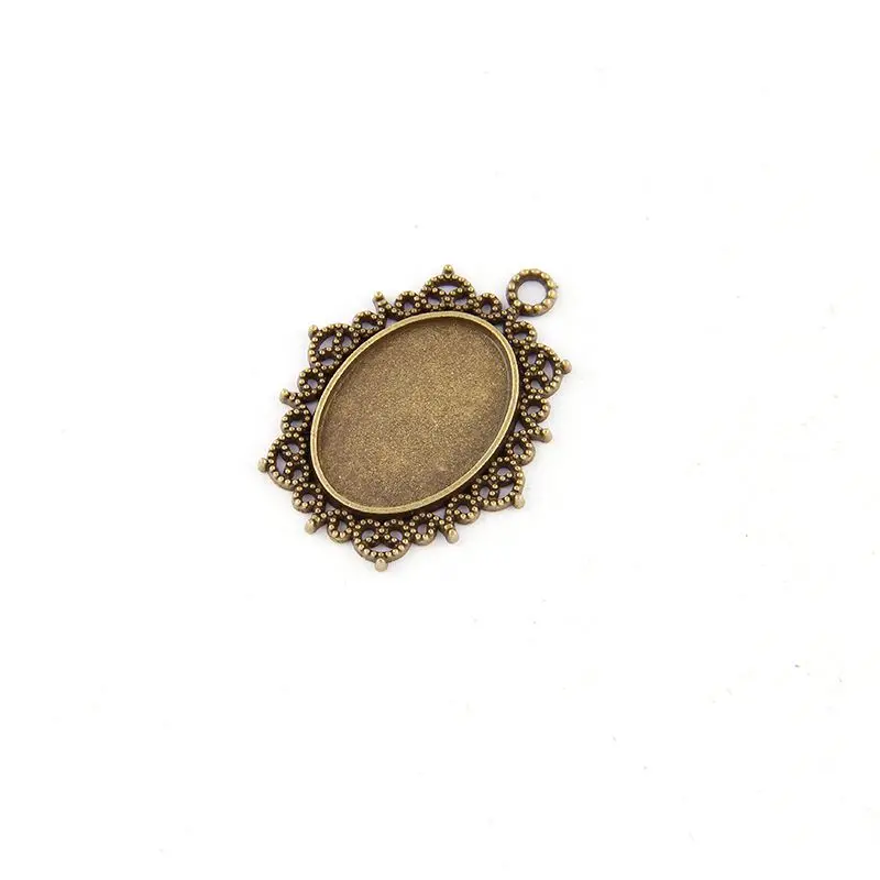 Fit 18*25mm Oval Antique Bronze Pendants Setting Cabochon Cameo Base Tray Bezel Blank DIY Jewelry Findings 
Fit 18*25mm Oval Antique Bronze Pendants Setting Cabochon Cameo Base Tray Bezel Blank DIY Jewelry Findings