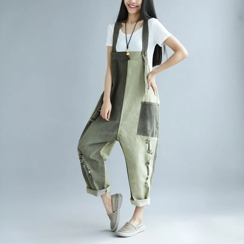 New--2019 female new spring plus size casual stitching patch jeans and with do old holes loose wide-leg pant
New--2019 female new spring plus size casual stitching patch jeans and with do old holes loose wide-leg pant
