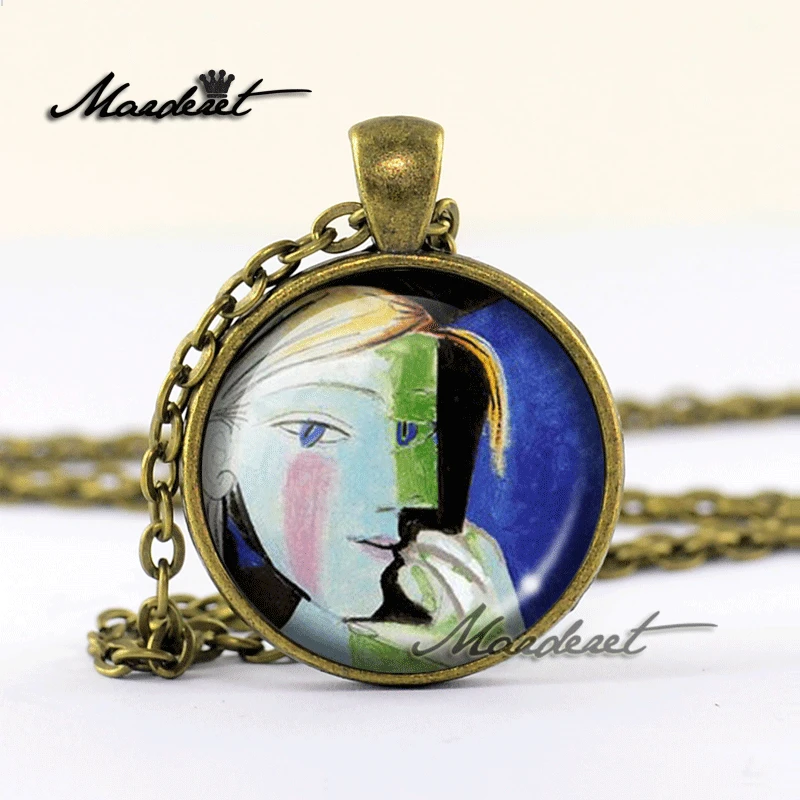 Maderet Picasso стекло кабошон ожерелье ювелирные изделия ручной работы купол