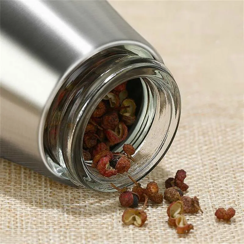 6pcs Glass Seasoning Storage Box 360 Rotary Salt Sugar Pepper Condiment Shakers Bottles Kitchen Tools Sauce Spice Organizer Case
6pcs Glass Seasoning Storage Box 360 Rotary Salt Sugar Pepper Condiment Shakers Bottles Kitchen Tools Sauce Spice Organizer Case