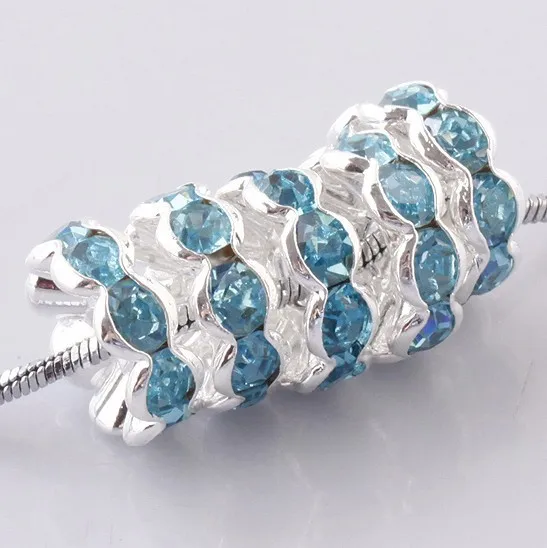 Wholesale Free Shipping 10mm silver plated Sky Blue Crystal Rhinestone Spacer Beads For Bracelet
Wholesale Free Shipping 10mm silver plated Sky Blue Crystal Rhinestone Spacer Beads For Bracelet
