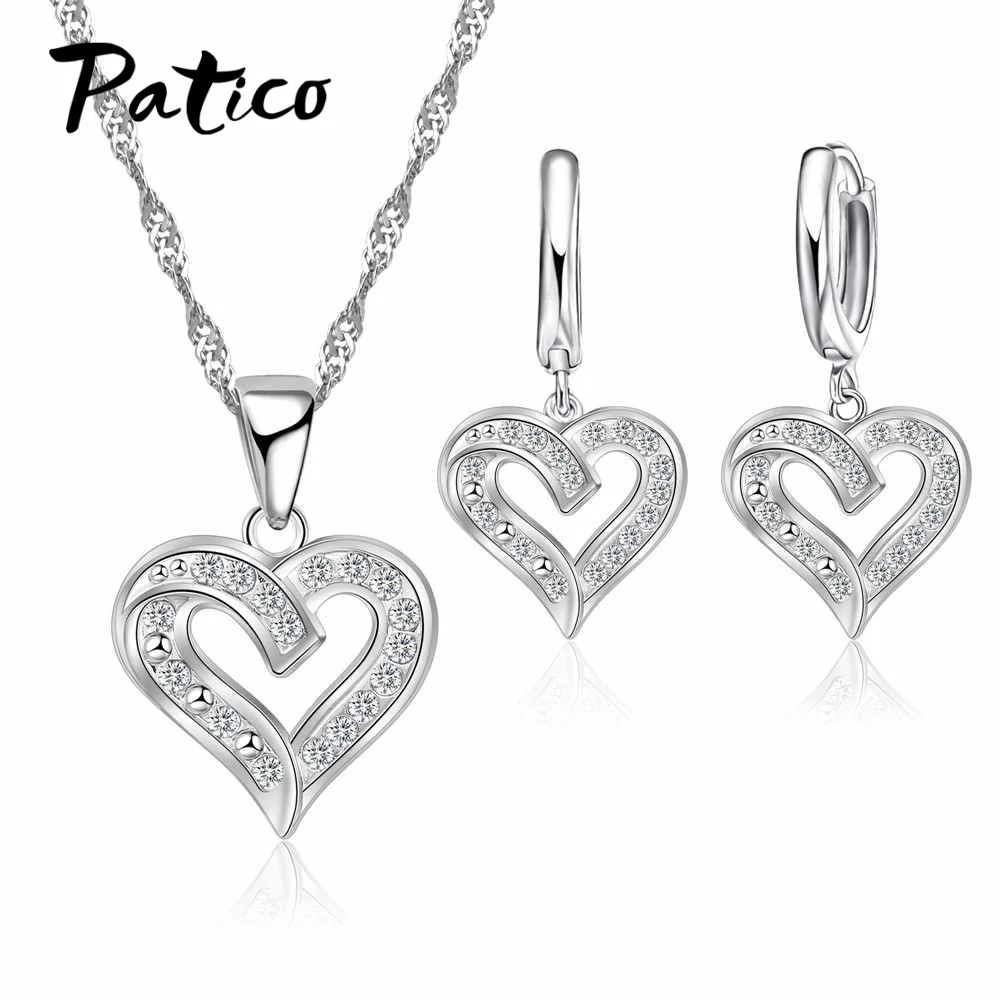 Latest 925 Sterling Silver Heart Jewelry Sets for Ladies Gifts Cubic Zircon Stone Necklace Earrings Wholesale Big Sale
Latest 925 Sterling Silver Heart Jewelry Sets for Ladies Gifts Cubic Zircon Stone Necklace Earrings Wholesale Big Sale
