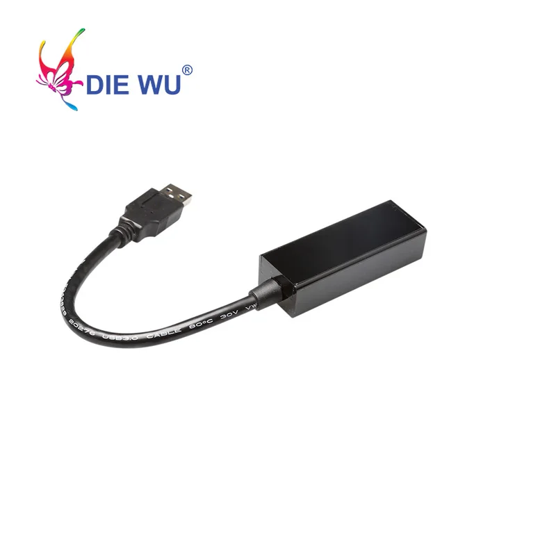 DIEWU внешний сетевой адаптер USB 100 к RJ45 10/1000 Мбит/с чип Realtek 8253 для ПК ноутбука Win 7/8/10 |