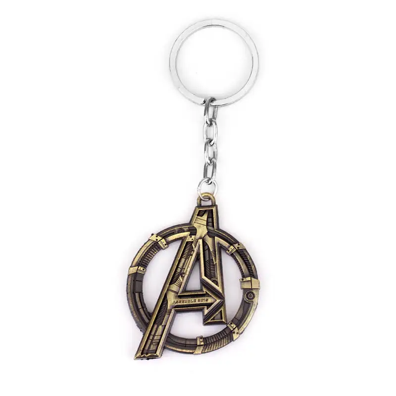 Marvel Movie The Avengers A Letters Logo автомобильные брелки из сплава лучший друг подарок на