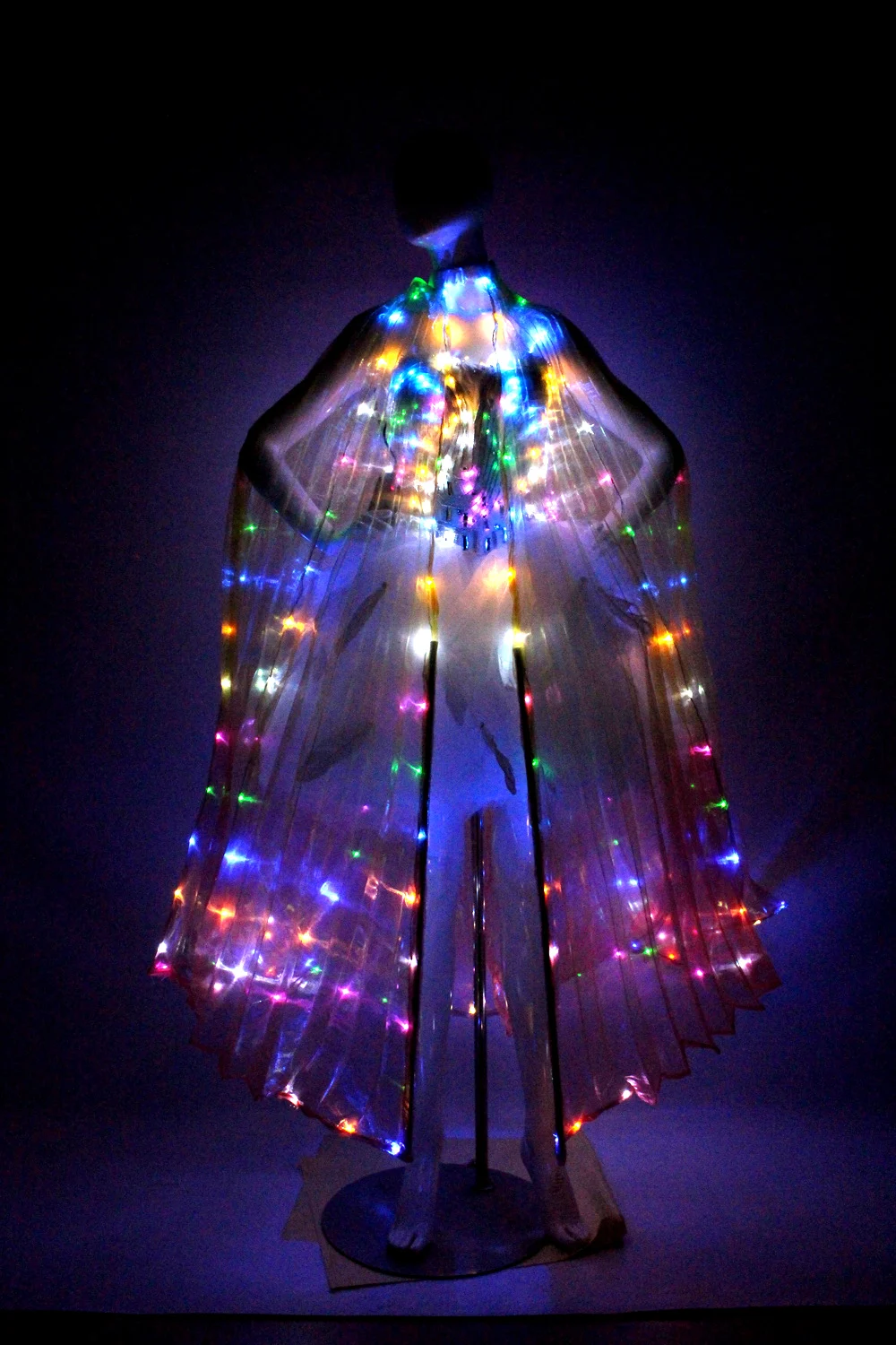 Stage /Party/Holiday Colorful LED cloak/colorful angel light wings/cloak /LED catwalk stage costumes/LED colorful wings
Stage /Party/Holiday Colorful LED cloak/colorful angel light wings/cloak /LED catwalk stage costumes/LED colorful wings