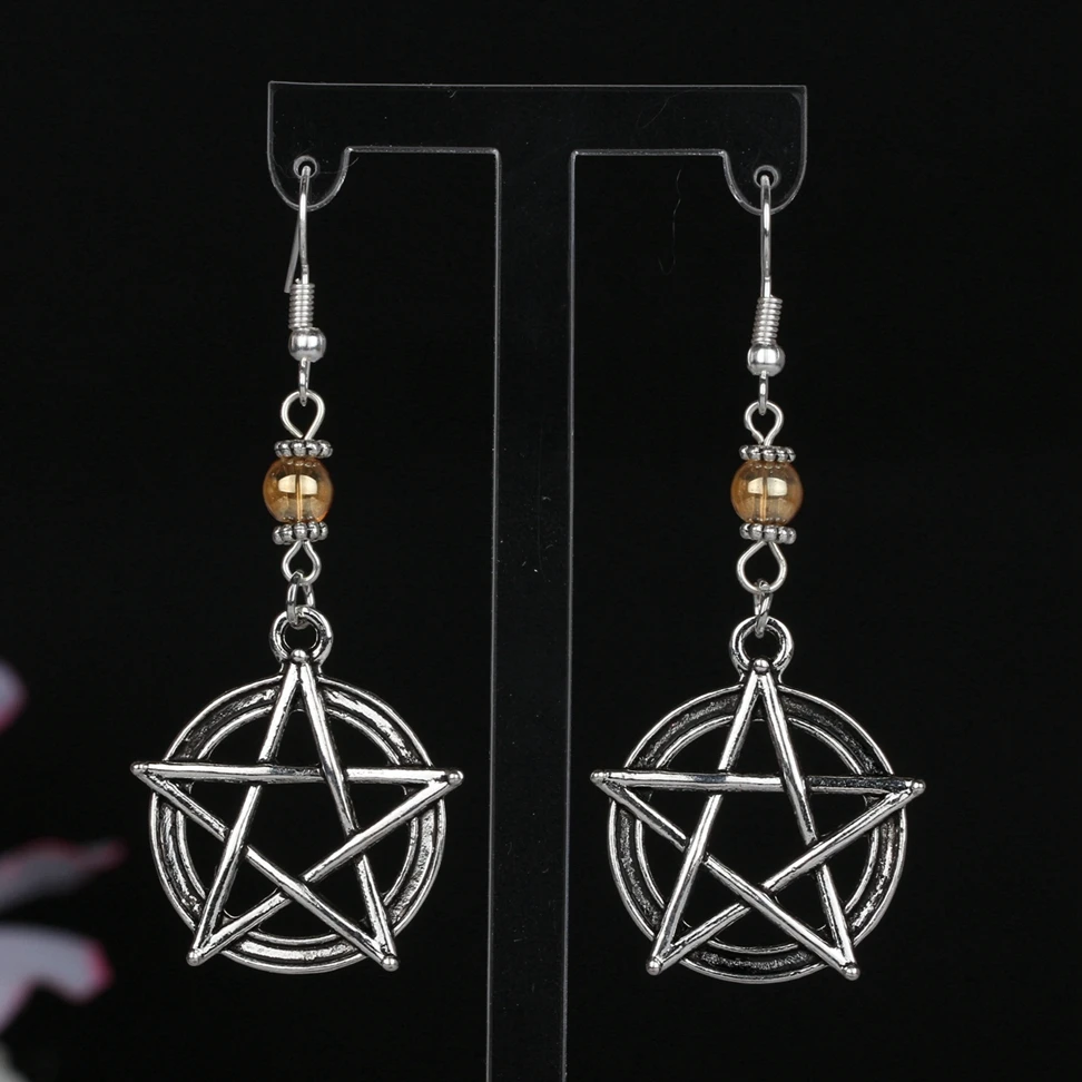 Crystal Bead Dangle Earrings Beautiful Circle And Five-Pointed Star Charms Drop Earrings For Women Accessories DIY JewelryS142
Crystal Bead Dangle Earrings Beautiful Circle And Five-Pointed Star Charms Drop Earrings For Women Accessories DIY JewelryS142