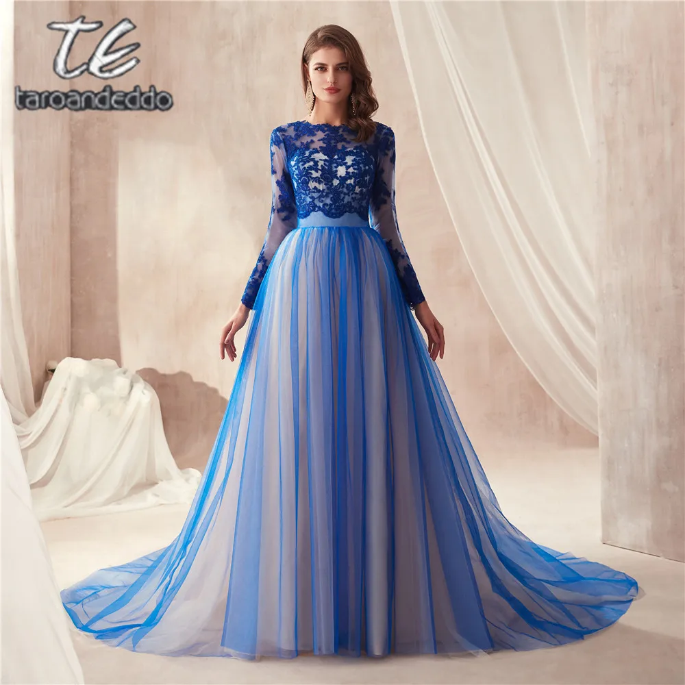High Neck Appliques Lace Tulle A-Line Prom Dress Long Sleeves Keyhole Evening Dress Formal Party Gowns
High Neck Appliques Lace Tulle A-Line Prom Dress Long Sleeves Keyhole Evening Dress Formal Party Gowns