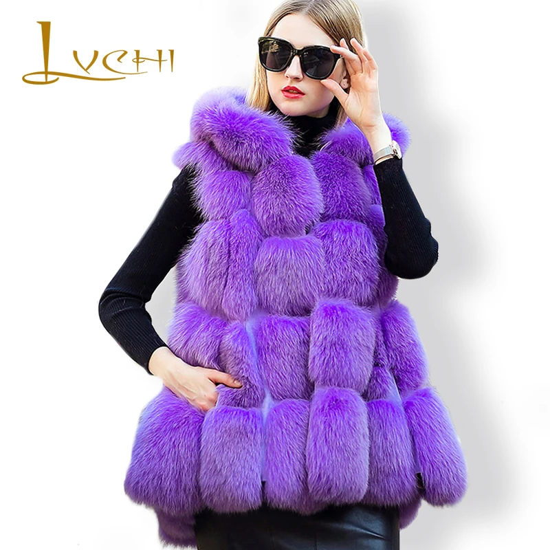 LVCHI Fashion Purple Furry Fox Fur Vest Wool Fur Coat Winter 2019 Women's Vest Thick Warm Ladies Fur Coat Fur Two Wear Coats
LVCHI Fashion Purple Furry Fox Fur Vest Wool Fur Coat Winter 2019 Women's Vest Thick Warm Ladies Fur Coat Fur Two Wear Coats