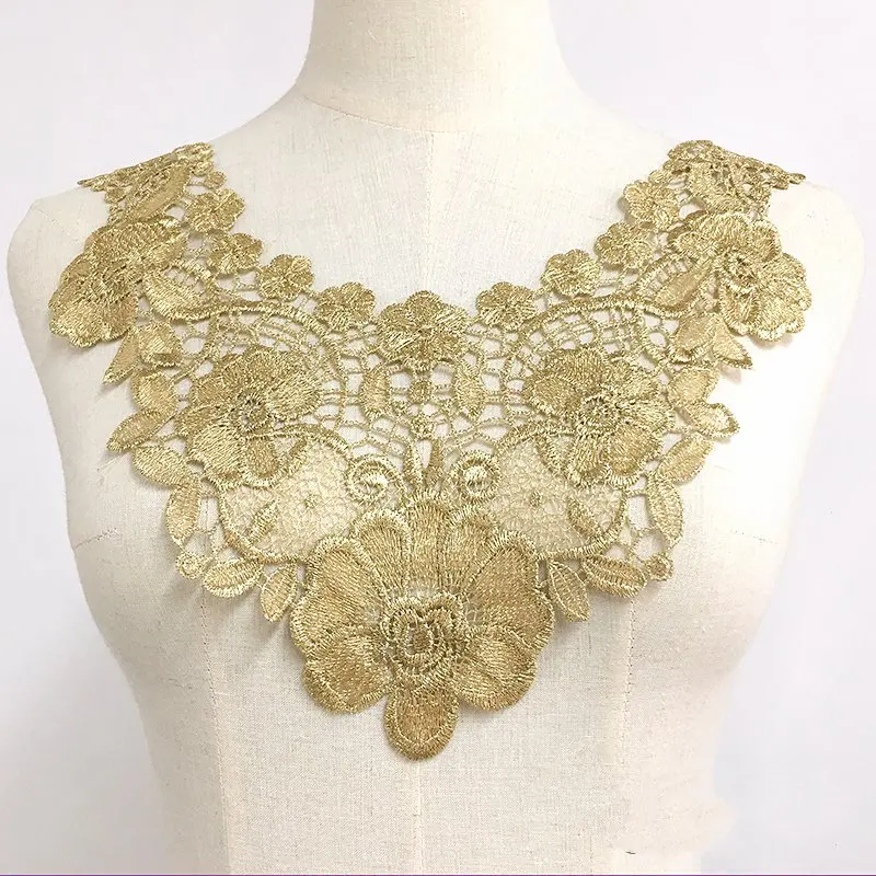 2pcs/lot gold lace fabric latest african laces 2018 mesh collar decorative accessories TX956
2pcs/lot gold lace fabric latest african laces 2018 mesh collar decorative accessories TX956