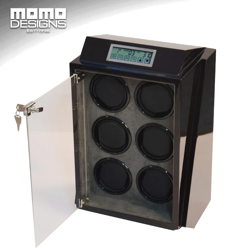 6 слотов смотреть winder дерево роскошный автоматический часы ящик для хранения