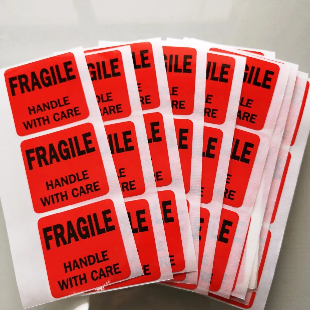 300pcs/lot 51x51mm FRAGILE HANDLE WITH CARE, black printing on red background, Item No. SS12
300pcs/lot 51x51mm FRAGILE HANDLE WITH CARE, black printing on red background, Item No. SS12