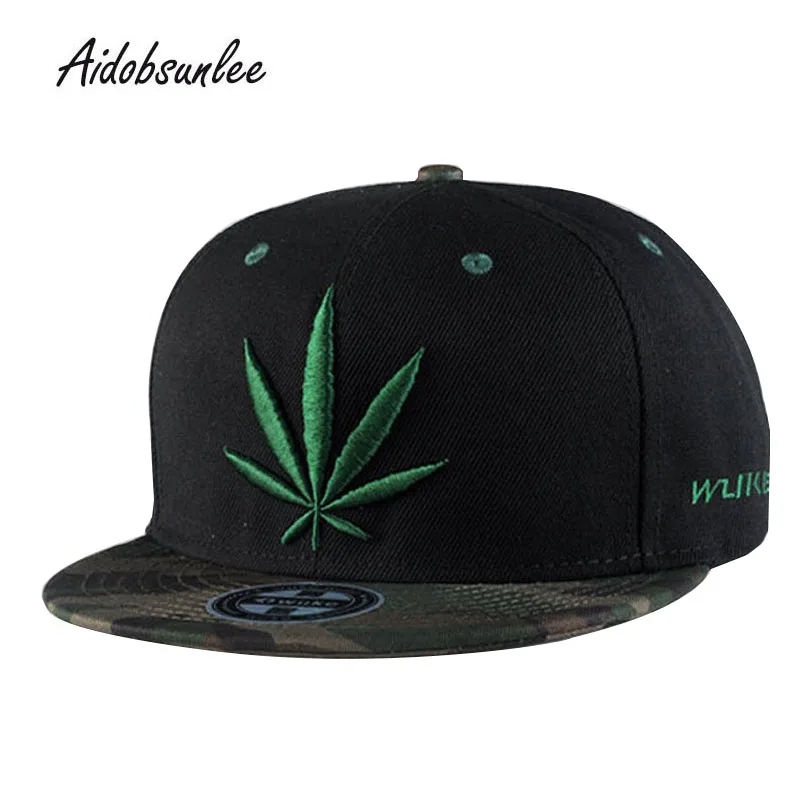 Для Мужчин 'S Шапки хип хоп мода Snapback Кепки s конопли лист вышитые Бейсбол шляпа