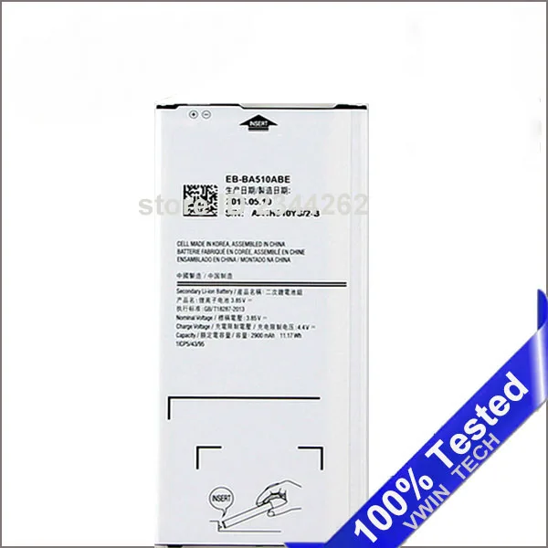 10 шт., аккумулятор для Samsung A510, Φ A5100 A5 A51, аккумулятор 2900 мАч, SM-A510F 2016 Edition
10 шт., аккумулятор для Samsung A510, Φ A5100 A5 A51, аккумулятор 2900 мАч, SM-A510F 2016 Edition
