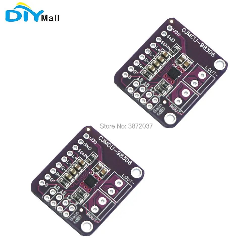 2pcs/lot DIYmall CJMCU-98306 MAX98306 Sensor Stereo Class D Amplifier Class AB Audio 3.7W
2pcs/lot DIYmall CJMCU-98306 MAX98306 Sensor Stereo Class D Amplifier Class AB Audio 3.7W