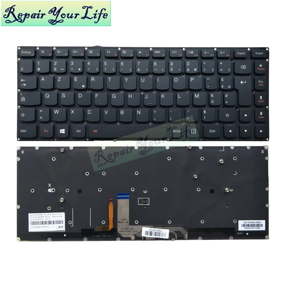 

New FR AZERTY French keyboard for Lenovo YOGA 4 PRO YOGA 900-13ISK 900s-13isk Laptop keyboard with backlit SN20H55985 ST3LB-FR