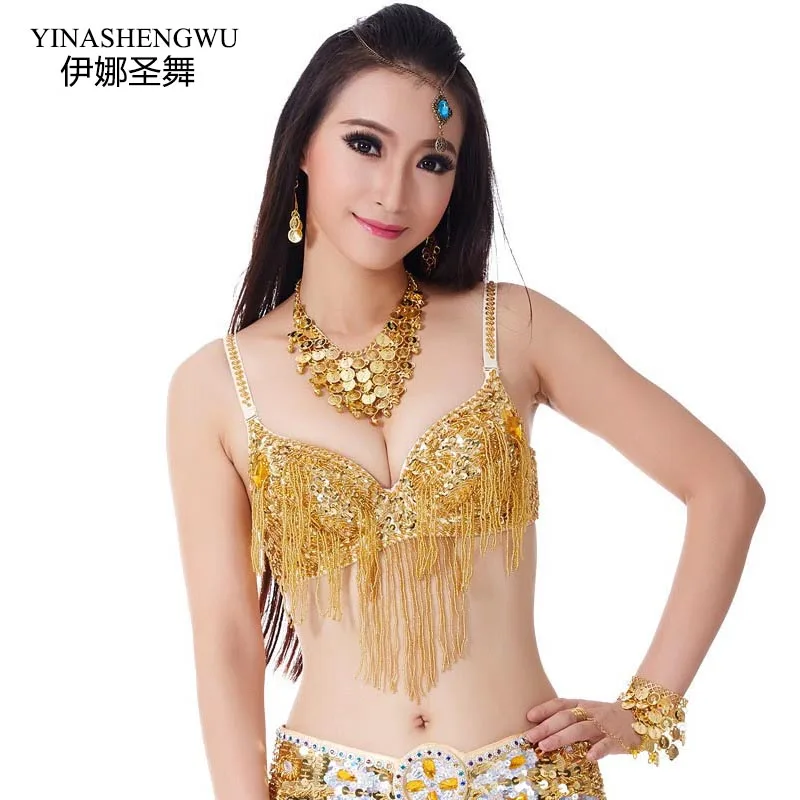 2018 Women Belly Dance Costumes Senior Sexy Sequins Tassel Beads Belly Dance Bra Gold Color
2018 Women Belly Dance Costumes Senior Sexy Sequins Tassel Beads Belly Dance Bra Gold Color